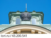 Императорский павильон Витебского вокзала. Корона. Санкт-Петербург (2024 год). Стоковое фото, фотограф Ольга Визави / Фотобанк Лори