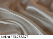 Draped ivory silk fabric background. Стоковое фото, фотограф Светлана Ильева (Иванова) / Фотобанк Лори