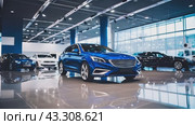 Автосалон с великолепным видом на выставленные на продажу автомобили. Автодилер с большим количеством автомобилей в помещении. Стоковое AI-видео, аниматор Терехова Марина / Фотобанк Лори