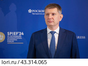 Министр экономического развития РФ Максим Решетников (2024 год). Редакционное фото, фотограф Александр Тарасенков / Фотобанк Лори