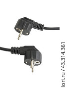 Электрические вилки на белом фоне. The electric plug on a white background. Стоковое фото, фотограф Татьяна Д / Фотобанк Лори