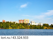 Панорама Тагильского пруда. Город Нижний Тагил (2016 год). Стоковое фото, фотограф Александр Тараканов / Фотобанк Лори