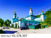 Городской пейзаж. Церковь Митрофана Воронежского. Воронеж (2024 год). Редакционное фото, фотограф Владимир Шибаев / Фотобанк Лори