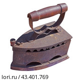 Старинный утюг работающий от тепла углей. An antique iron powered by the heat of coals. Стоковое фото, фотограф Татьяна Д / Фотобанк Лори