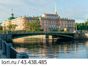 Mikhailovsky, or Engineering, Castle - a former imperial palace in the center of St. Petersburg (2016 год). Стоковое фото, фотограф Константин Лабунский / Фотобанк Лори