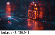 Cyber security and data protection on internet. virtual lock shield, secure access, encrypted connection. Password protected system and storage. Cybersecurity technology. Стоковое AI-видео, аниматор Ирина Михайличенко / Фотобанк Лори