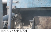 Укладка асфальта,битумная смесь, новая дорога laying asphalt, bitumen mixture, new road. Стоковое видео, видеограф Опока Алексей / Фотобанк Лори