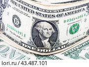 Долларовые купюры крупным планом. Фоновое изображение.  Dollar, The US currency, background. Стоковое фото, фотограф Лариса Гордеева / Фотобанк Лори