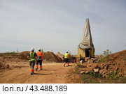 Бурение скважин. Республика Саха (Якутия) (2024 год). Редакционное фото, фотограф Анна Зеленская / Фотобанк Лори