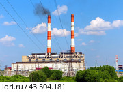 Яйвинская ГРЭС. Парогазовый энергоблок. Яйва. Пермский край. Россия (2024 год). Стоковое фото, фотограф Евгений Ткачёв / Фотобанк Лори