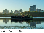 Москва Очистительная станция "Марс" Теплоход Химкинское водохранилище Канал имени Москвы, Водораздельный бьеф, Северный речной порт (2024 год). Редакционное фото, фотограф Александр К / Фотобанк Лори