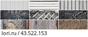 Wood texture set. Collection of wide panoramic vintage rustic backgrounds for design. Стоковое фото, фотограф Андрей Степанов / Фотобанк Лори