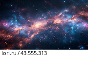 Colorful Nebulae in the Milky Way Galaxy. Стоковое AI-изображение, AI-художник Сергей Толмачёв / Фотобанк Лори