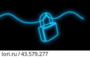 Security lock. Protection of data, information, website. Стоковое видео, видеограф Александр Трофимович / Фотобанк Лори