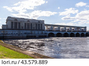 Углическая гидроэлектростанция (2017 год). Стоковое фото, фотограф Сергей Веселовский / Фотобанк Лори