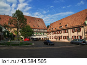 Maulbronn / Germany - 12 Sep 2015: Half-timbered ( Fachwerk ) house in Maulbronn, Germany. Редакционное фото, фотограф Сергей Стрелков / Фотобанк Лори