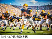 American football. Rugby. The concept of sports games and competitions. The Summer Olympic Games. Стоковое AI-изображение, AI-художник Photojuli / Фотобанк Лори
