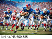 American football. Rugby. The concept of sports games and competitions. The Summer Olympic Games. Стоковое AI-изображение, AI-художник Photojuli / Фотобанк Лори