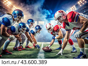 American football. Rugby. The concept of sports games and competitions. The Summer Olympic Games. Стоковое AI-изображение, AI-художник Photojuli / Фотобанк Лори