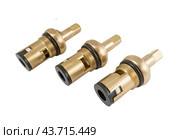 Кран-букса для смесителя на белом фоне. Faucet head for faucet on white background. Стоковое фото, фотограф Татьяна Д / Фотобанк Лори
