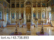 Город Томск. Воскресенская церковь, иконостас (2024 год). Редакционное фото, фотограф Цибаев Алексей / Фотобанк Лори