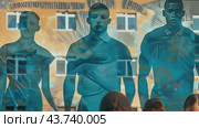 A group of children surrounded by their adult shadows, symbolizing the process of growing up and becoming. Стоковое AI-видео, аниматор Юрий Поздников / Фотобанк Лори