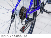 Close up view of a bicycle gears mechanism with chain on the rear wheel (shallow depth of field) Стоковое фото, фотограф Михаил Строгалев / Фотобанк Лори