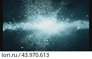 Dynamic particle collision generates mesmerizing explosion. Стоковое AI-видео, аниматор Данил Руденко / Фотобанк Лори