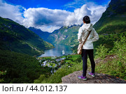 Geiranger fjord, Norway (2016 год). Стоковое фото, фотограф Андрей Армягов / Фотобанк Лори