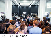 MOSCOW RUSSIA:01 APR 2017 - DJI Quadcopter Drone store opening ceremony in Moscow. Редакционное фото, фотограф Андрей Армягов / Фотобанк Лори