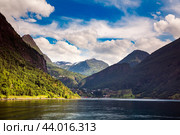 Geiranger fjord, Norway (2016 год). Стоковое фото, фотограф Андрей Армягов / Фотобанк Лори