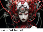 Cyber geisha: futuristic concept artwork. Стоковое AI-изображение, AI-художник Иван Рябоконь / Фотобанк Лори