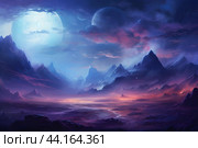 Ethereal Stellar scenery planet. Generate Ai. Стоковое AI-изображение, AI-художник Иван Рябоконь / Фотобанк Лори
