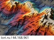 Elevated Topographic height map. Generate Ai. Стоковое AI-изображение, AI-художник Иван Рябоконь / Фотобанк Лори