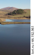 Vertical drone video of flying over a hilly rural landscape with fish ponds. Altai Krai. Стоковое видео, видеограф Сергей Пристяжнюк (Serg Zastavkin) / Фотобанк Лори