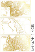 Lobamba Swaziland, Luanda Angola and Lome Togo City Map Set. Стоковая иллюстрация, иллюстратор Игорь Сорокин / Фотобанк Лори