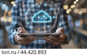 Software engineer using cloud computing with digital tablet in office. Стоковое AI-видео, аниматор Юрий Поздников / Фотобанк Лори