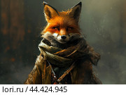 Articulate Anthropomorphic fox wearing noble. Generate ai. Стоковое AI-изображение, AI-художник Иван Рябоконь / Фотобанк Лори