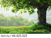 Peaceful Arbor tree day nature. Generate Ai. Стоковое AI-изображение, AI-художник Иван Рябоконь / Фотобанк Лори