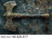 Enigmatic Ancient fantasy hammer. Generate Ai. Стоковое AI-изображение, AI-художник Иван Рябоконь / Фотобанк Лори