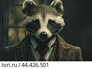 Dapper Anthropomorphic badger wearing business manager suit. Generate ai. Стоковое AI-изображение, AI-художник Иван Рябоконь / Фотобанк Лори