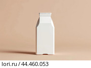 White Blank milk package box. Generate Ai. Стоковое AI-изображение, AI-художник Иван Рябоконь / Фотобанк Лори