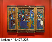 Триптих "Рождество. Поклонение волхвов. Обрезание", нач. XVI в. Государственный Эрмитаж, Санкт-Петербург (2023 год). Редакционное фото, фотограф Мария Кылосова / Фотобанк Лори