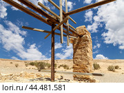 Quseir (Qasr) Amra desert castle (against the sky with clouds) near Amman, Jordan. World heritage with famous fresco's. (2016 год). Стоковое фото, фотограф Владимир Журавлев / Фотобанк Лори