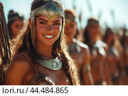 Прекрасная амазонка. Стоковое AI-изображение, AI-художник Щеголева Ольга / Фотобанк Лори