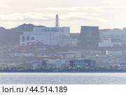 Чукотка, городской пейзаж, вид с воды (2024 год). Стоковое фото, фотограф Николай Гернет / Фотобанк Лори