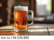 Sturdy Beer pint glass. Generate Ai. Стоковое AI-изображение, AI-художник Иван Рябоконь / Фотобанк Лори