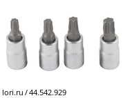 Набор сменных насадок, бит, для отверток. A variety of replaceable nozzles for screwdriver bits. Стоковое фото, фотограф Татьяна Д / Фотобанк Лори