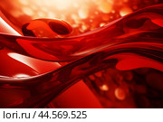 Blood cell red background vein flow platelet wave cancer medicine artery abstract. Red cell hemoglobin blood donate anemia isolated plasma leukemia donor vascular system anatomy hemophilia vessels. Стоковое AI-изображение, AI-художник Ирина Старикова / Фотобанк Лори
