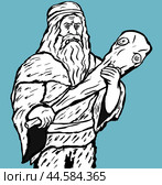 Пещерный человек с деревянной дубиной / caveman with wooden club. Стоковая иллюстрация, иллюстратор Александр Паньков / Фотобанк Лори